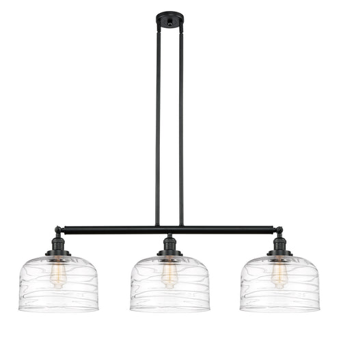Franklin Restoration Three Light Island Pendant Matte Black