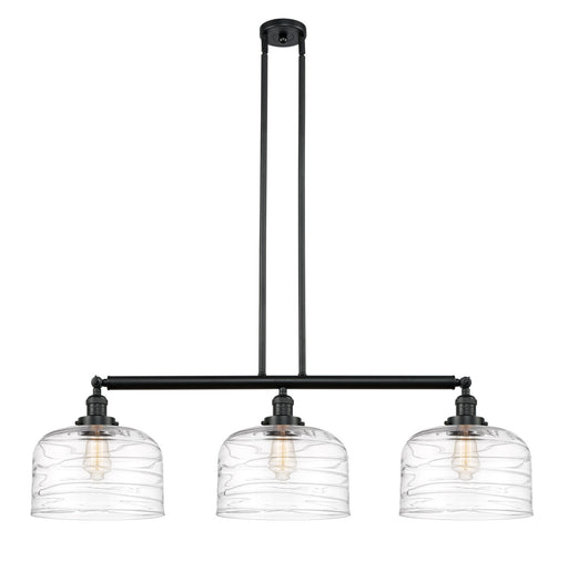 Innovations - 213-BK-G713-L - Three Light Island Pendant - Franklin Restoration - Matte Black