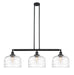 Innovations - 213-BK-G713-L - Three Light Island Pendant - Franklin Restoration - Matte Black