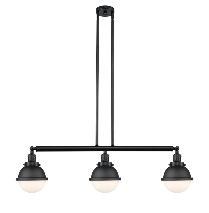 Innovations - 213-BK-HFS-61-BK - Three Light Island Pendant - Franklin Restoration - Matte Black