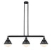 Innovations - 213-BK-HFS-61-BK - Three Light Island Pendant - Franklin Restoration - Matte Black