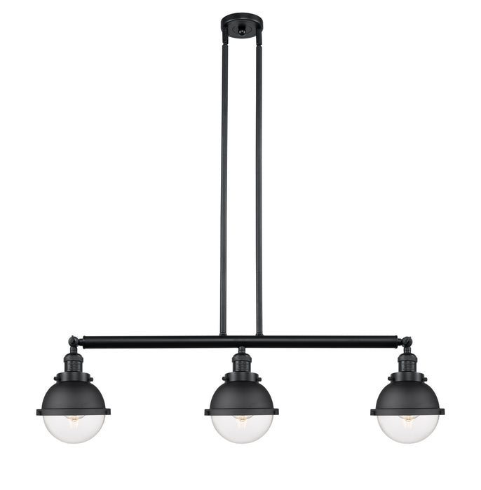 Innovations - 213-BK-HFS-62-BK - Three Light Island Pendant - Franklin Restoration - Matte Black