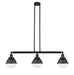 Innovations - 213-BK-HFS-62-BK - Three Light Island Pendant - Franklin Restoration - Matte Black