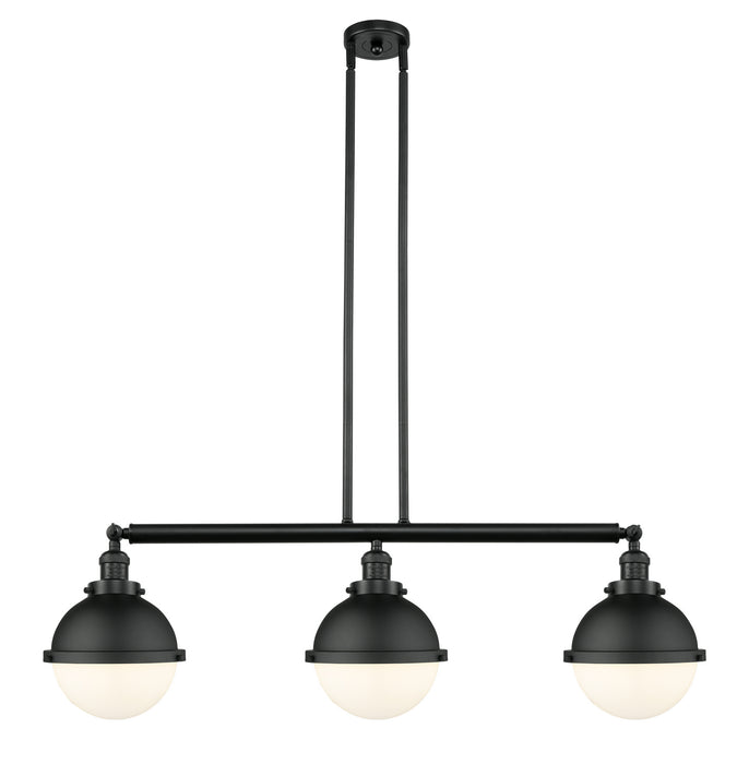 Innovations - 213-BK-HFS-81-BK - Three Light Island Pendant - Franklin Restoration - Matte Black