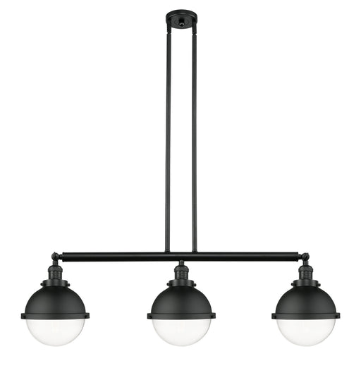 Innovations - 213-BK-HFS-82-BK - Three Light Island Pendant - Franklin Restoration - Matte Black