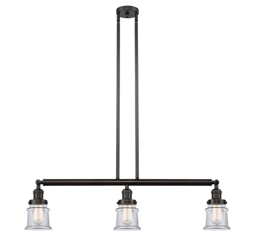 Innovations - 213-OB-G182S - Three Light Island Pendant - Franklin Restoration - Oil Rubbed Bronze