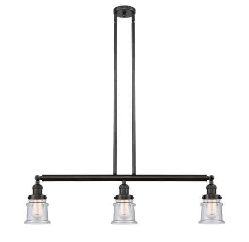 Innovations - 213-OB-G184S - Three Light Island Pendant - Franklin Restoration - Oil Rubbed Bronze