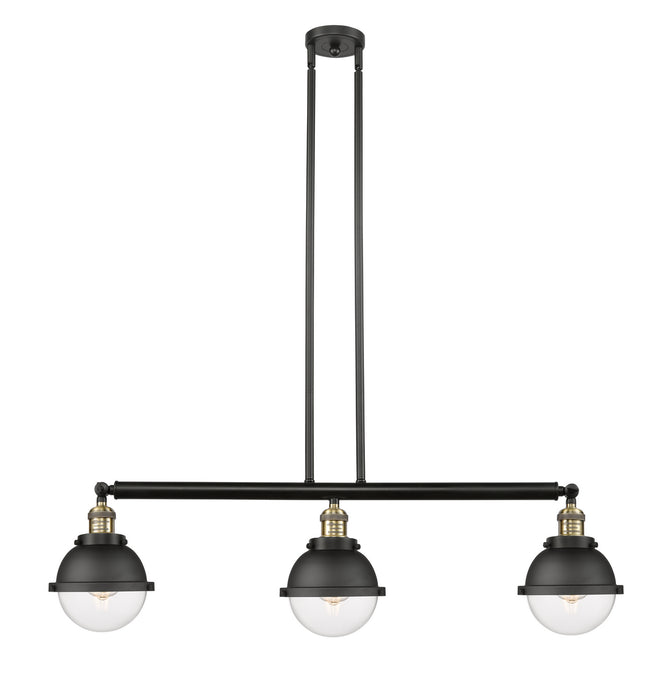 Innovations - 213-BAB-HFS-62-BK - Three Light Island Pendant - Franklin Restoration - Black Antique Brass