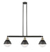 Innovations - 213-BAB-HFS-62-BK - Three Light Island Pendant - Franklin Restoration - Black Antique Brass