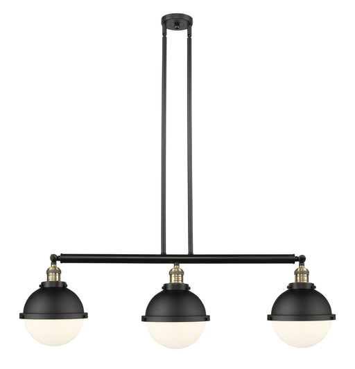 Innovations - 213-BAB-HFS-81-BK - Three Light Island Pendant - Franklin Restoration - Black Antique Brass