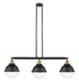 Innovations - 213-BAB-HFS-84-BK - Three Light Island Pendant - Franklin Restoration - Black Antique Brass