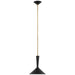 Visual Comfort - ARN 5540BLK/HAB - LED Pendant - Rosetta - Matte Black And Hand-Rubbed Antique Brass