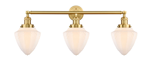 Innovations - 205-SG-G661-7 - Three Light Bath Vanity - Franklin Restoration - Satin Gold