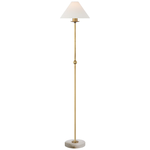 Visual Comfort - CHA 9145AB/ALB-L - LED Floor Lamp - Caspian - Antique-Burnished Brass And Alabaster