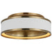 Visual Comfort - CHC 4612WHT/AB - LED Flush Mount - Connery - Matte White And Antique-Burnished Brass
