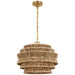 Visual Comfort - CHC 5015AB/NAB - LED Chandelier - Antigua - Antique-Burnished Brass And Natural Abaca
