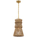Visual Comfort - CHC 5021AB/NAB - LED Pendant - Antigua - Antique-Burnished Brass And Natural Abaca