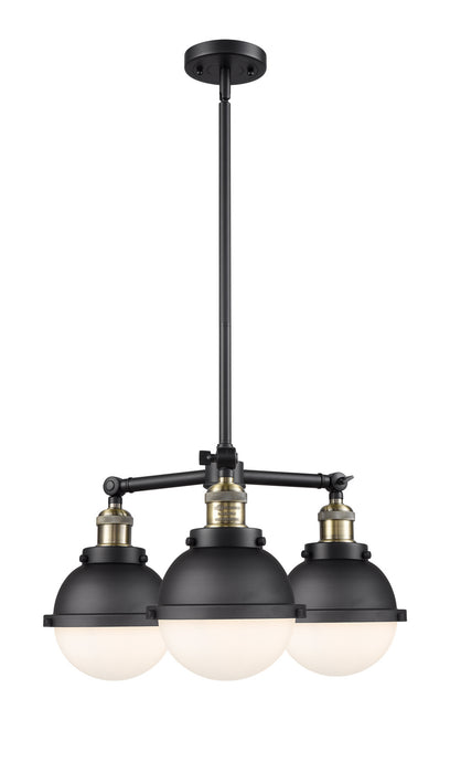 Innovations - 207-BAB-HFS-61-BK-LED - LED Chandelier - Franklin Restoration - Black Antique Brass