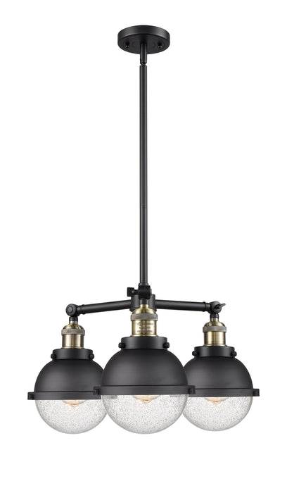 Innovations - 207-BAB-HFS-64-BK-LED - LED Chandelier - Franklin Restoration - Black Antique Brass