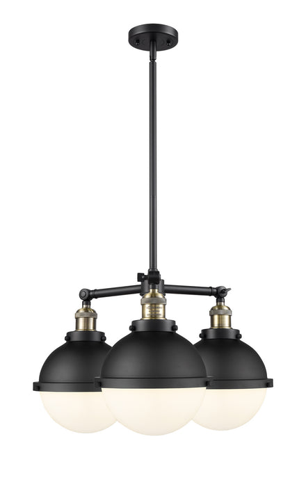 Innovations - 207-BAB-HFS-81-BK-LED - LED Chandelier - Franklin Restoration - Black Antique Brass