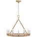Visual Comfort - CHC 5872AB/NRT - LED Chandelier - Darlana5 - Antique-Burnished Brass And Natural Rattan