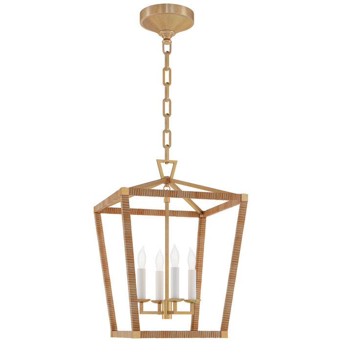 Visual Comfort - CHC 5876AB/NRT - LED Lantern - Darlana5 - Antique-Burnished Brass And Natural Rattan