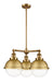 Innovations - 207-BB-HFS-82-BB - Three Light Chandelier - Franklin Restoration - Brushed Brass