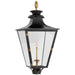 Visual Comfort - CHO 7430BLK-CG - Gas Post Light - Albermarle2 - Matte Black And Brass