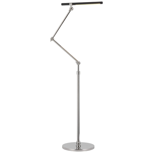 Visual Comfort - IKF 1506PN/BLK - LED Floor Lamp - Heron - Polished Nickel And Matte Black