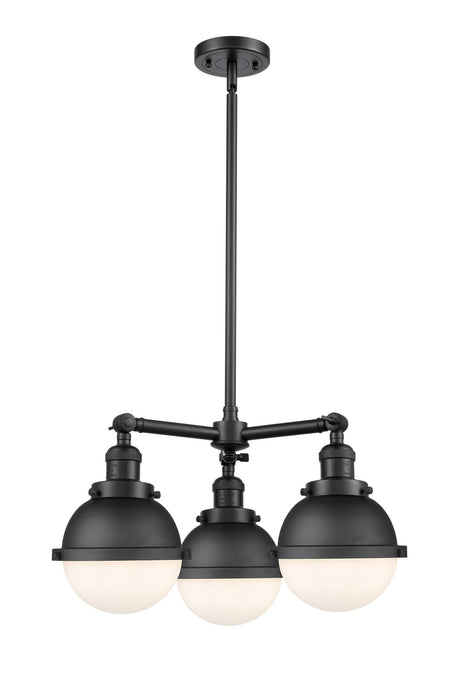 Innovations - 207-BK-HFS-61-BK-LED - LED Chandelier - Franklin Restoration - Matte Black