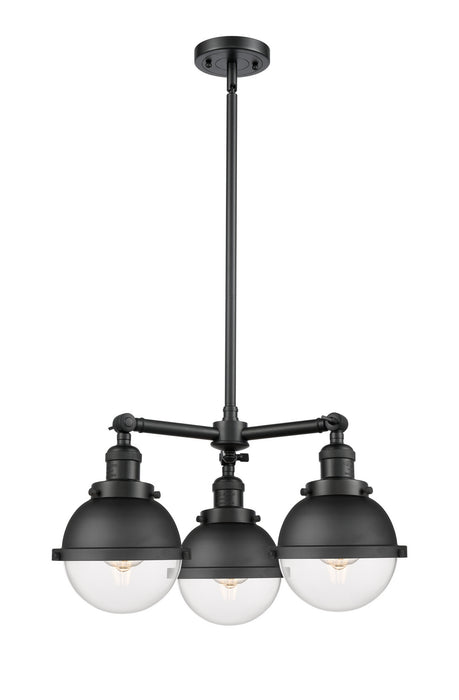 Innovations - 207-BK-HFS-62-BK-LED - LED Chandelier - Franklin Restoration - Matte Black