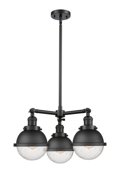 Innovations - 207-BK-HFS-64-BK-LED - LED Chandelier - Franklin Restoration - Matte Black