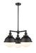 Innovations - 207-BK-HFS-81-BK - Three Light Chandelier - Franklin Restoration - Matte Black