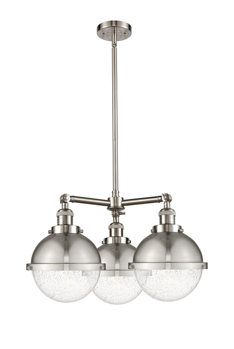 Innovations - 207-SN-HFS-84-SN - Three Light Chandelier - Franklin Restoration - Brushed Satin Nickel