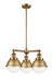 Innovations - 207-BB-HFS-62-BB - Three Light Chandelier - Franklin Restoration - Brushed Brass