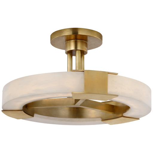 Visual Comfort - KW 4142AB/ALB - LED Semi-Flush Mount - Covet - Antique-Burnished Brass And Alabaster