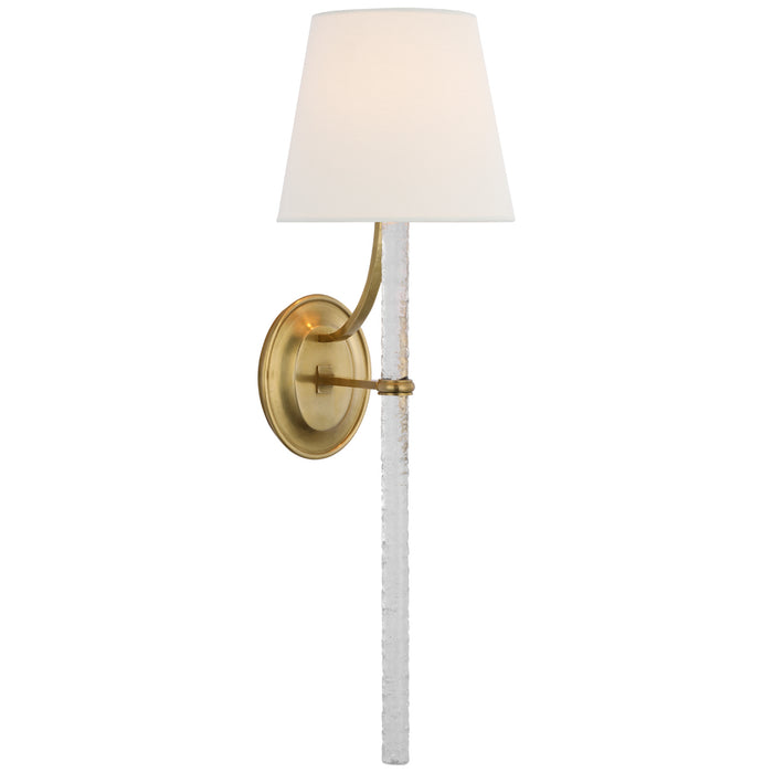 Visual Comfort - MF 2326SB/CWG-L - LED Wall Sconce - Abigail - Soft Brass And Clear Wavy Glass