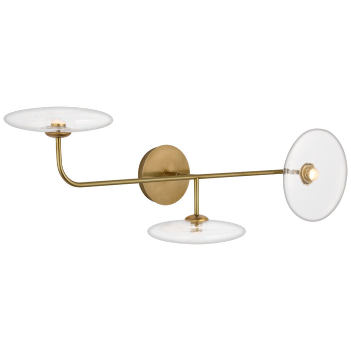 Visual Comfort - S 2691HAB-CG - LED Wall Sconce - Calvino - Hand-Rubbed Antique Brass