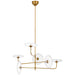 Visual Comfort - S 5692HAB-CG - LED Chandelier - Calvino - Hand-Rubbed Antique Brass