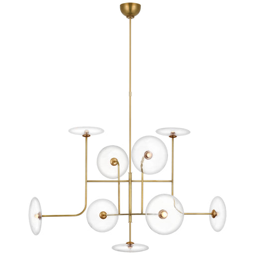 Visual Comfort - S 5693HAB-CG - LED Chandelier - Calvino - Hand-Rubbed Antique Brass