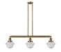 Innovations - 213-BB-G534 - Three Light Island Pendant - Franklin Restoration - Brushed Brass