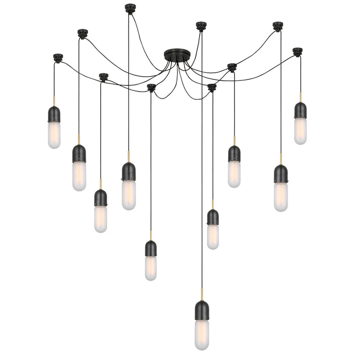 Visual Comfort - TOB 5645BZ/HAB-FG-10 - LED Pendant - Junio - Bronze And Brass