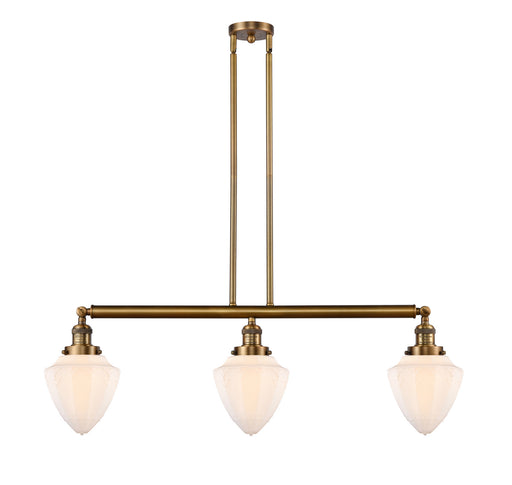 Innovations - 213-BB-G661-7 - Three Light Island Pendant - Franklin Restoration - Brushed Brass