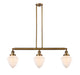 Innovations - 213-BB-G661-7 - Three Light Island Pendant - Franklin Restoration - Brushed Brass
