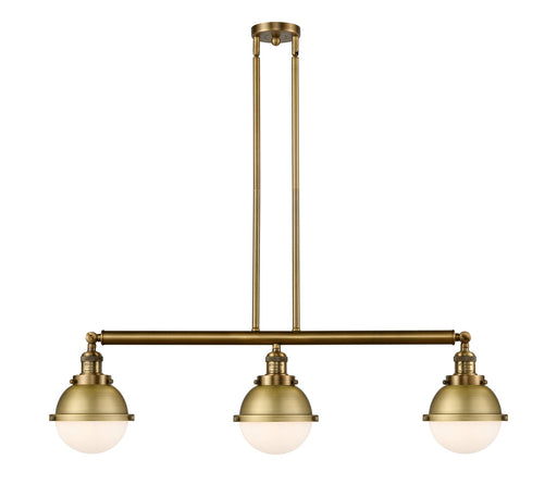 Innovations - 213-BB-HFS-61-BB - Three Light Island Pendant - Franklin Restoration - Brushed Brass