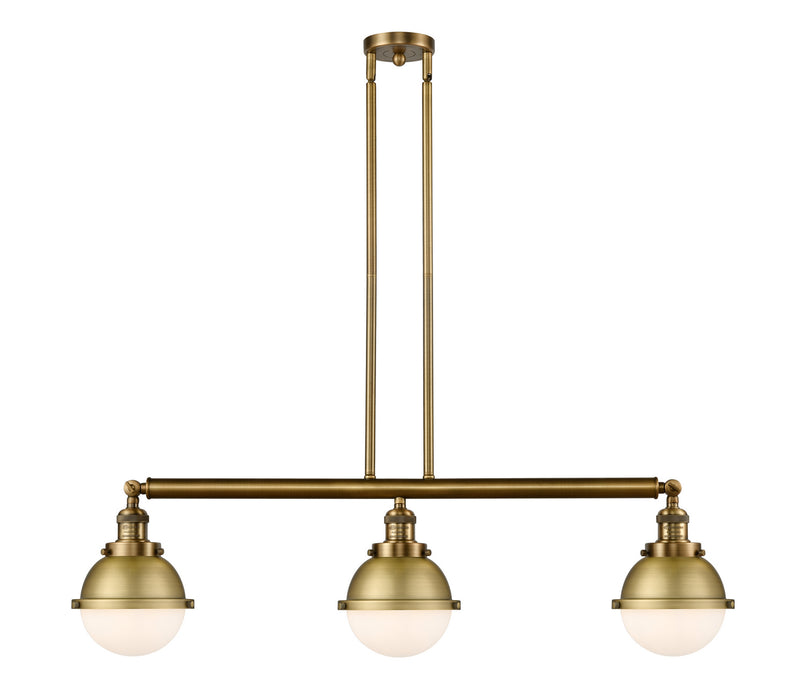 Innovations - 213-BB-HFS-61-BB - Three Light Island Pendant - Franklin Restoration - Brushed Brass