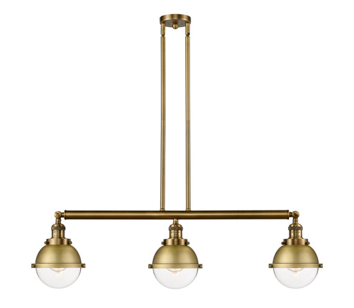 Innovations - 213-BB-HFS-62-BB - Three Light Island Pendant - Franklin Restoration - Brushed Brass