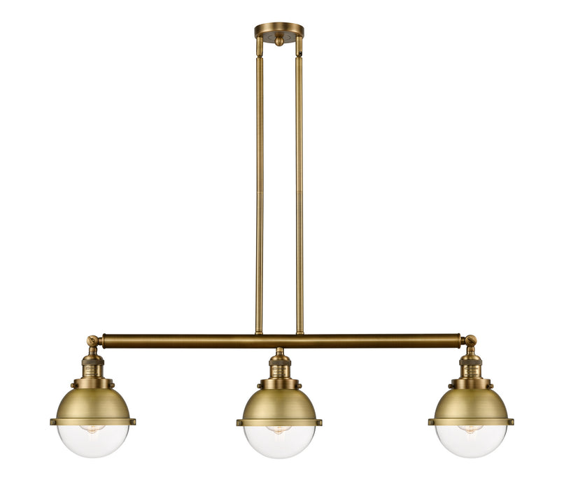 Innovations - 213-BB-HFS-62-BB - Three Light Island Pendant - Franklin Restoration - Brushed Brass