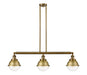 Innovations - 213-BB-HFS-62-BB - Three Light Island Pendant - Franklin Restoration - Brushed Brass