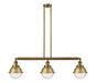 Innovations - 213-BB-HFS-64-BB - Three Light Island Pendant - Franklin Restoration - Brushed Brass